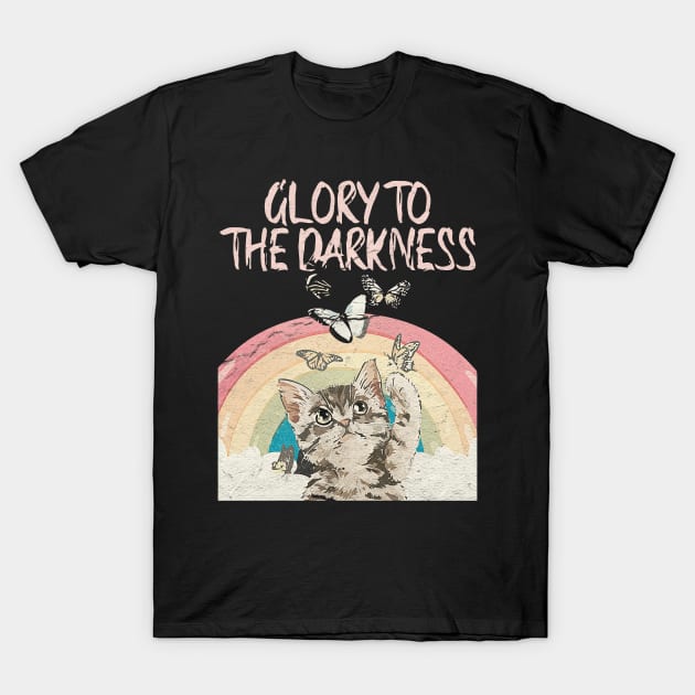 glory to the darkness cat lover T-Shirt by Doxie Greeting